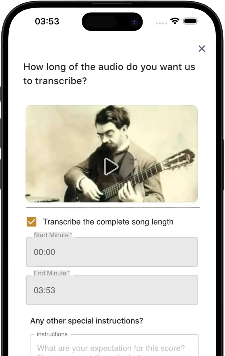 music transcription service